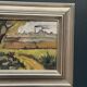 Original Swedish Oil on Canvas – "Industrial Landscape" – Signed – Vintage and Framed