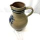 Pitcher in blue-decorated stoneware 34cm