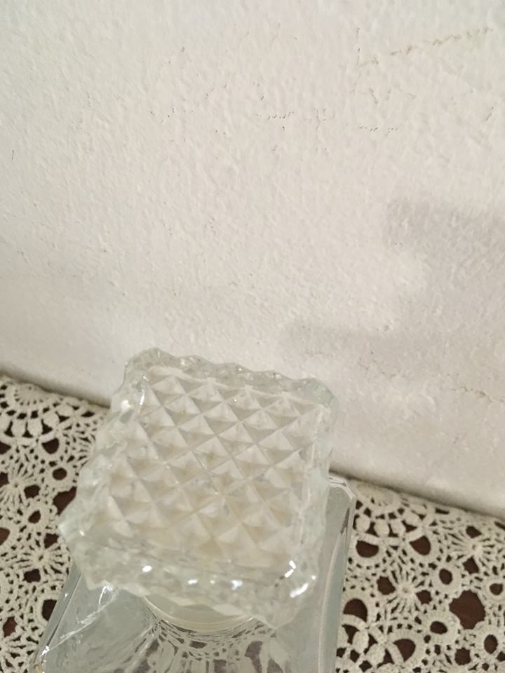 Vintage glass whiskey decanter