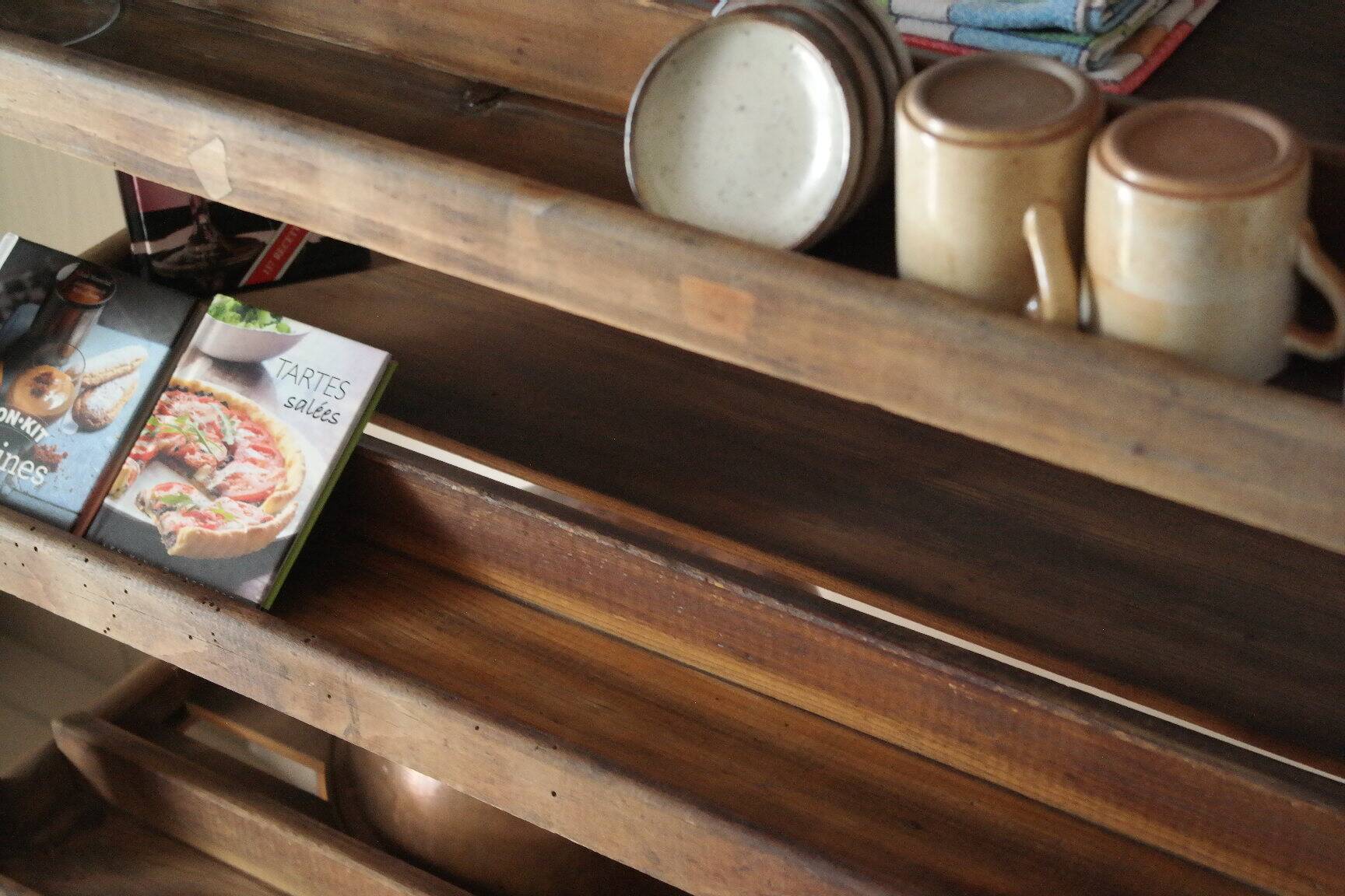 Vintage rolling shelf craft furniture