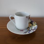 Porcelain Coffee Cup Bill Goldsmith Limoges "Victoria"