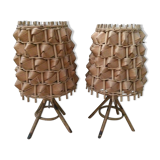 Pair of lamp bamboo