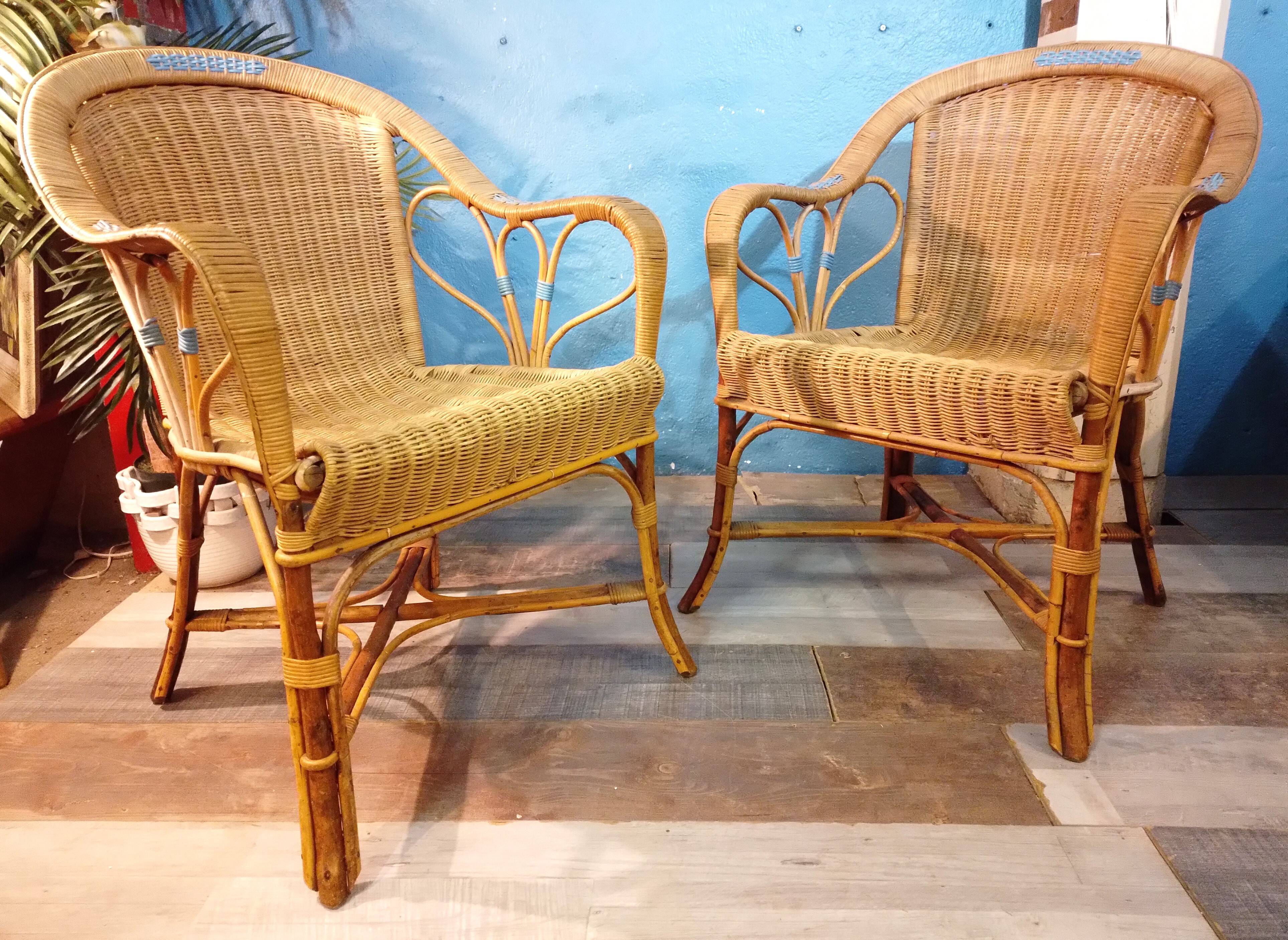 Wicker armchairs 1930s