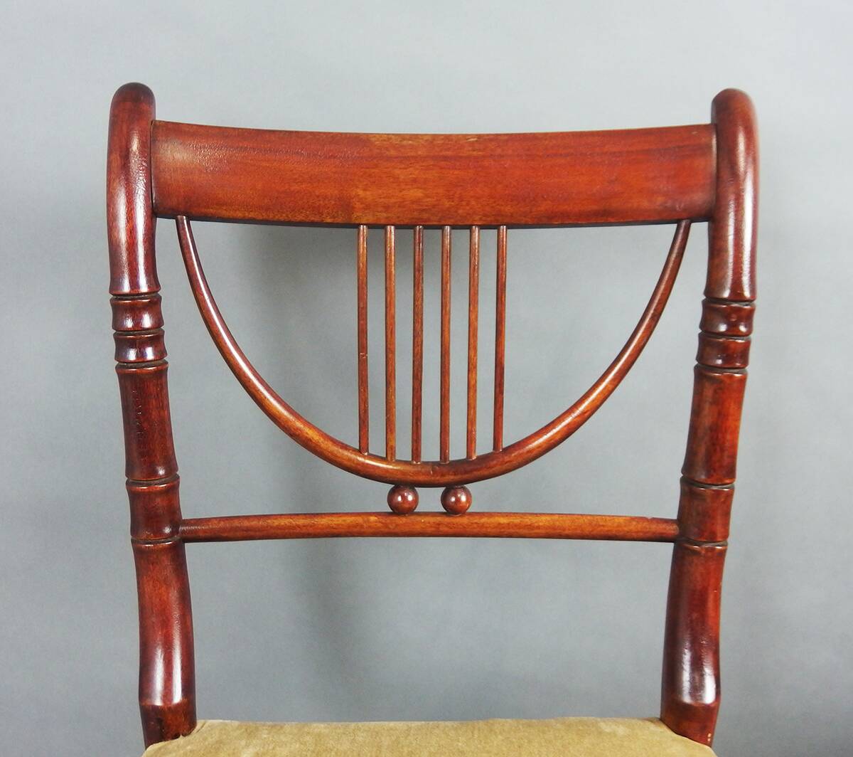 Set of six faux bamboo style chairs
