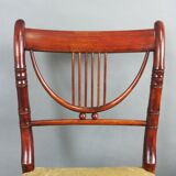 Set of six faux bamboo style chairs