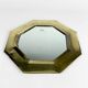 Vintage brass octagonal mirror