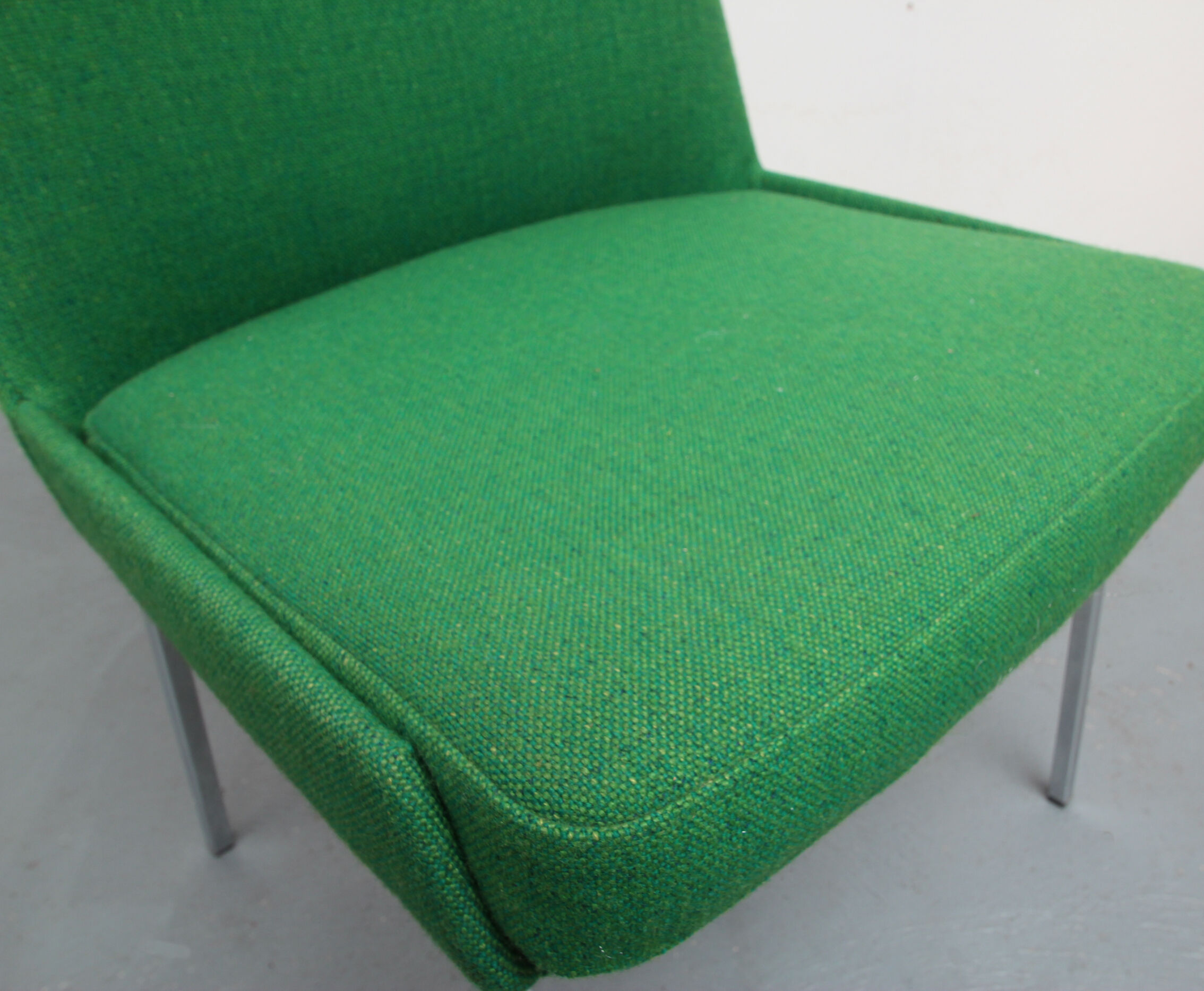 1960s Green and Chrome Mauser Chair