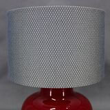 1970s Italian VeArt Glass Table Lamp with Fabric Lamp Shade
