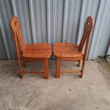 Pair of pine chairs