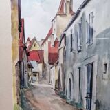 Tableau aquarelle ruelle