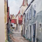 Tableau aquarelle ruelle