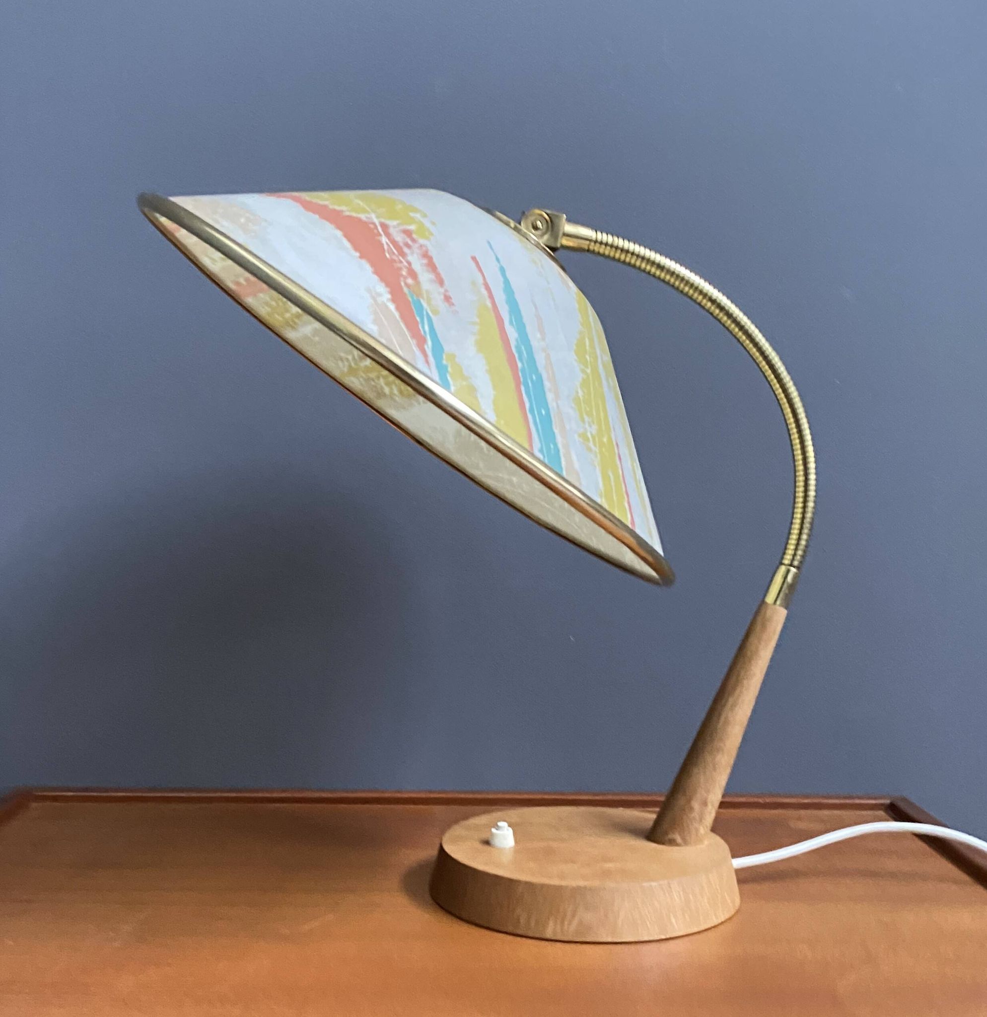 Lampe de bureau Temde années 1960 à col de cygne flexible