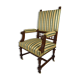 Neo-Renaissance walnut armchair with lion heads, circa 1880