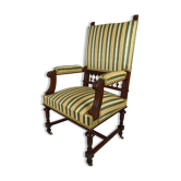 Neo-Renaissance walnut armchair with lion heads, circa 1880