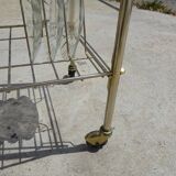 Gold-plated brass vinyl rack trolley