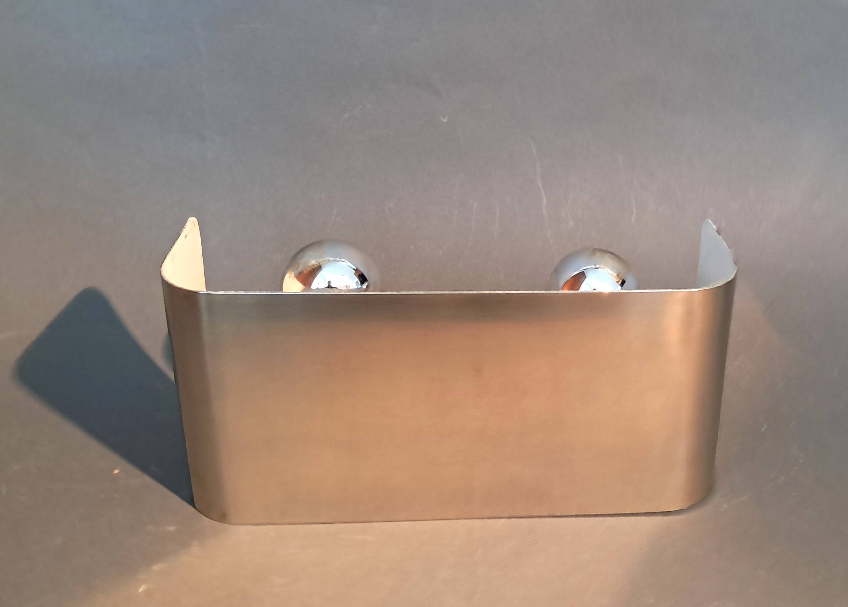 Applique à 2 lumières en aluminium brossé doré, 1970