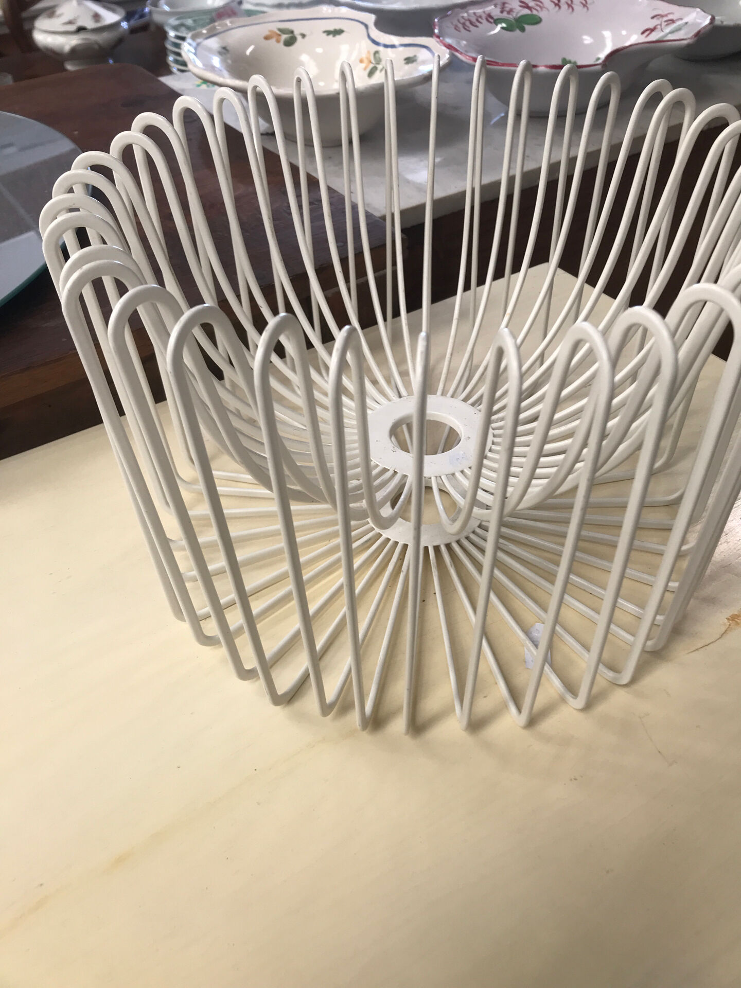 Vintage Johansson white metal fruit bowl