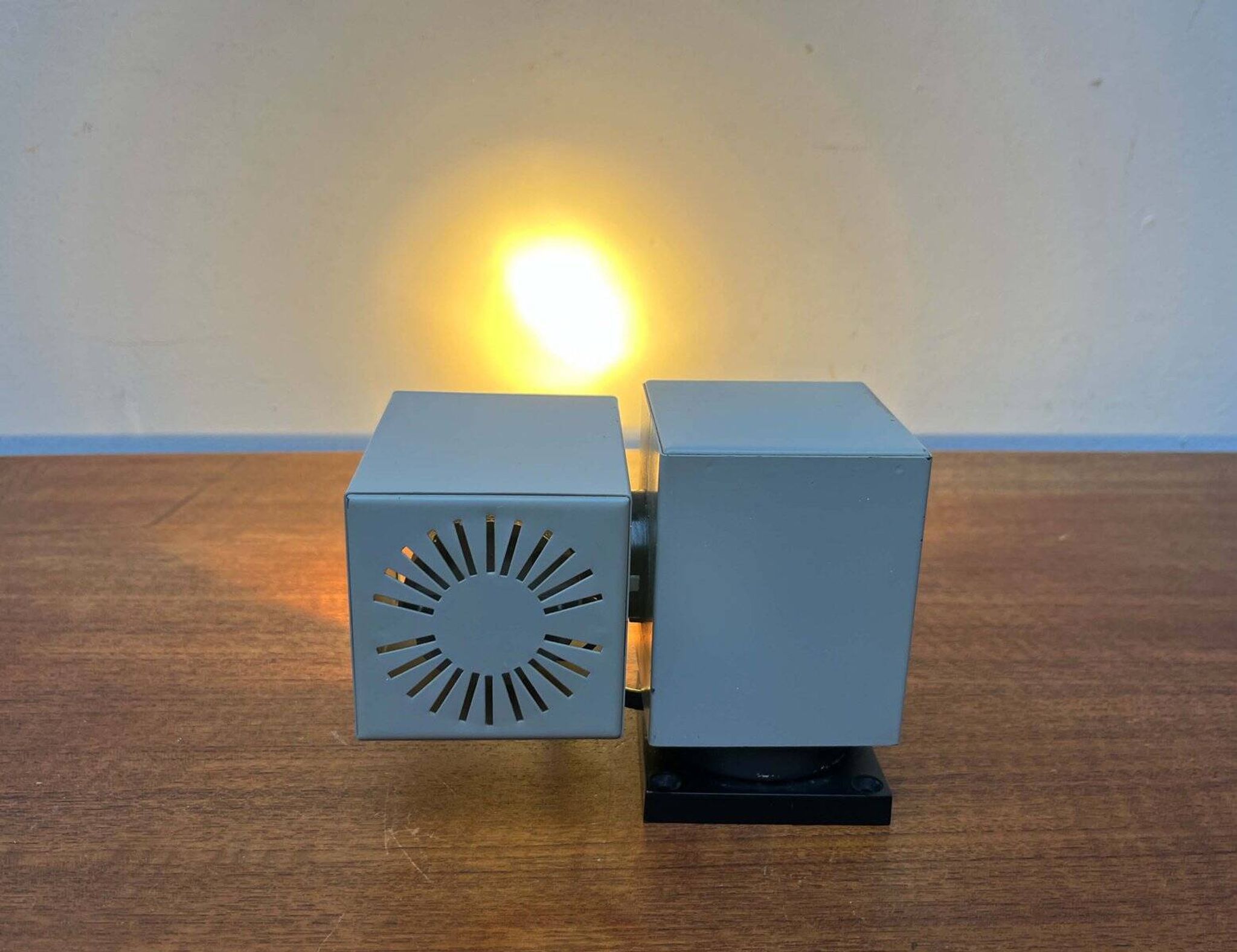 Mid-century minimalist cube wall table lamp 6015 by Kaiser, 1960
