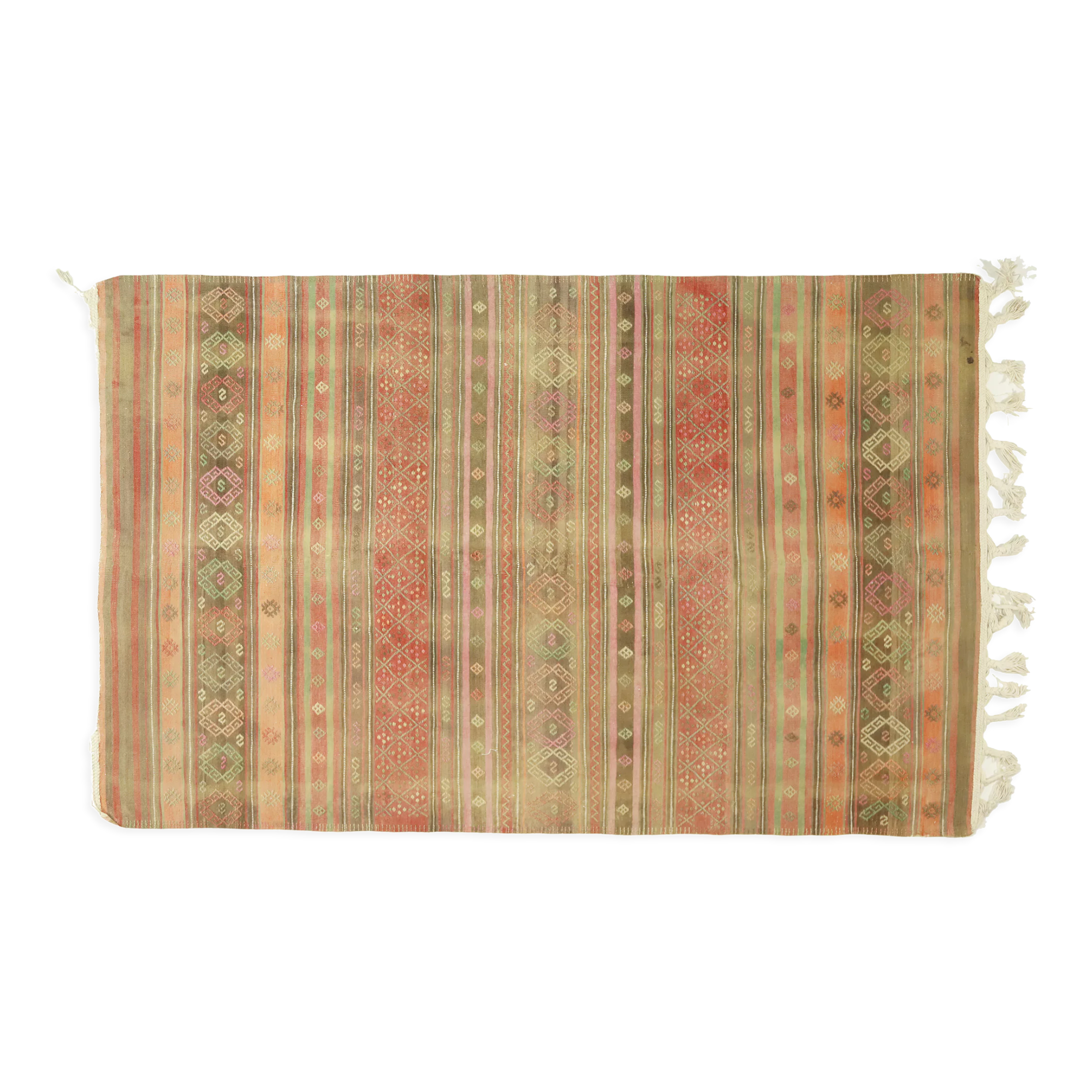 Anatolian handmade kilim rug 260 cm x 167 cm