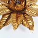 Wonderful large gilded Florentine flush mount light by Masca