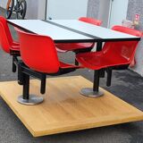 Modus table and 4 chairs Osvaldo Borsani by Tecno Italy 1970 Space Age