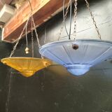 Art Deco glass suspensions