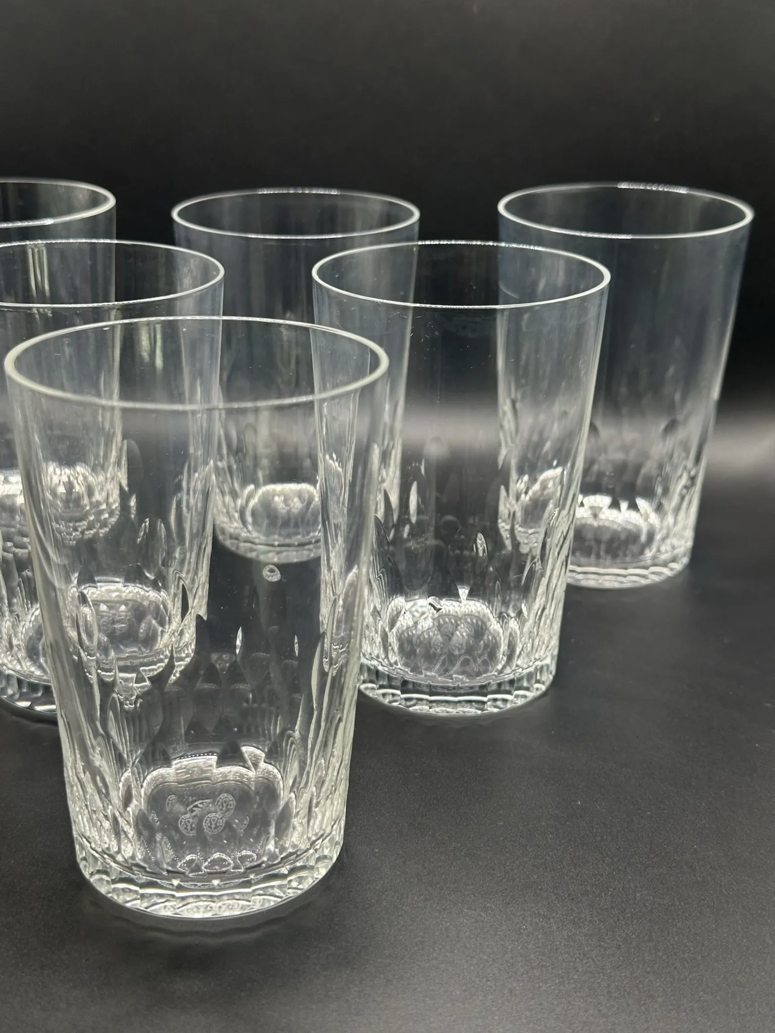 Baccarat - 6 crystal Richelieu goblets