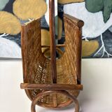 Rattan magazine rack