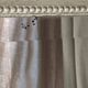 Large antique beveled mirror in carved wood painted with floral decoration and