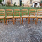 6 Straw Chairs