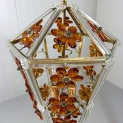 Suspension en verre en forme de fleur, années 1950-60
