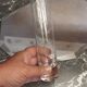 Chissed glass soliflore vase