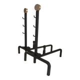 Bronze cast iron firewood fireplace accessory andier spit grill