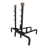 Bronze cast iron firewood fireplace accessory andier spit grill