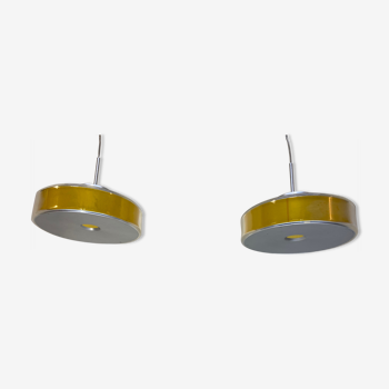 Pair of belux 1970 suspension lamp