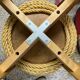 Paire de tabourets scandinave en jonc 70’s