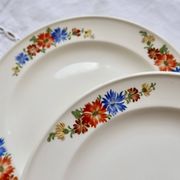 6 assiettes à dessert faïence Royal Sphinx Maastricht - Motif fleuri