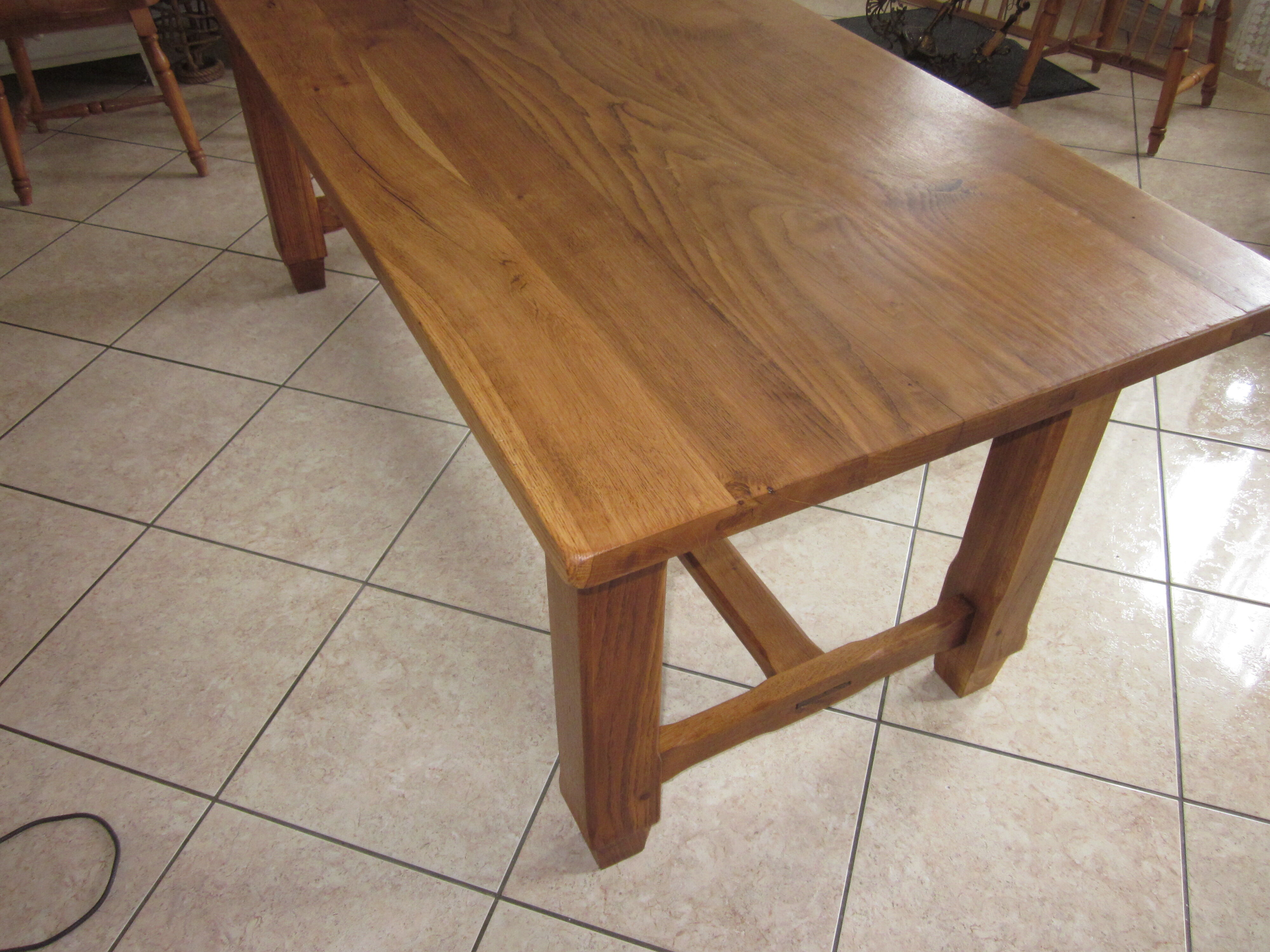 Farmhouse table in solid oak