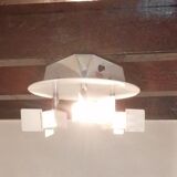 Ceiling lamp 3 adjustable metal lamps vintage 1980