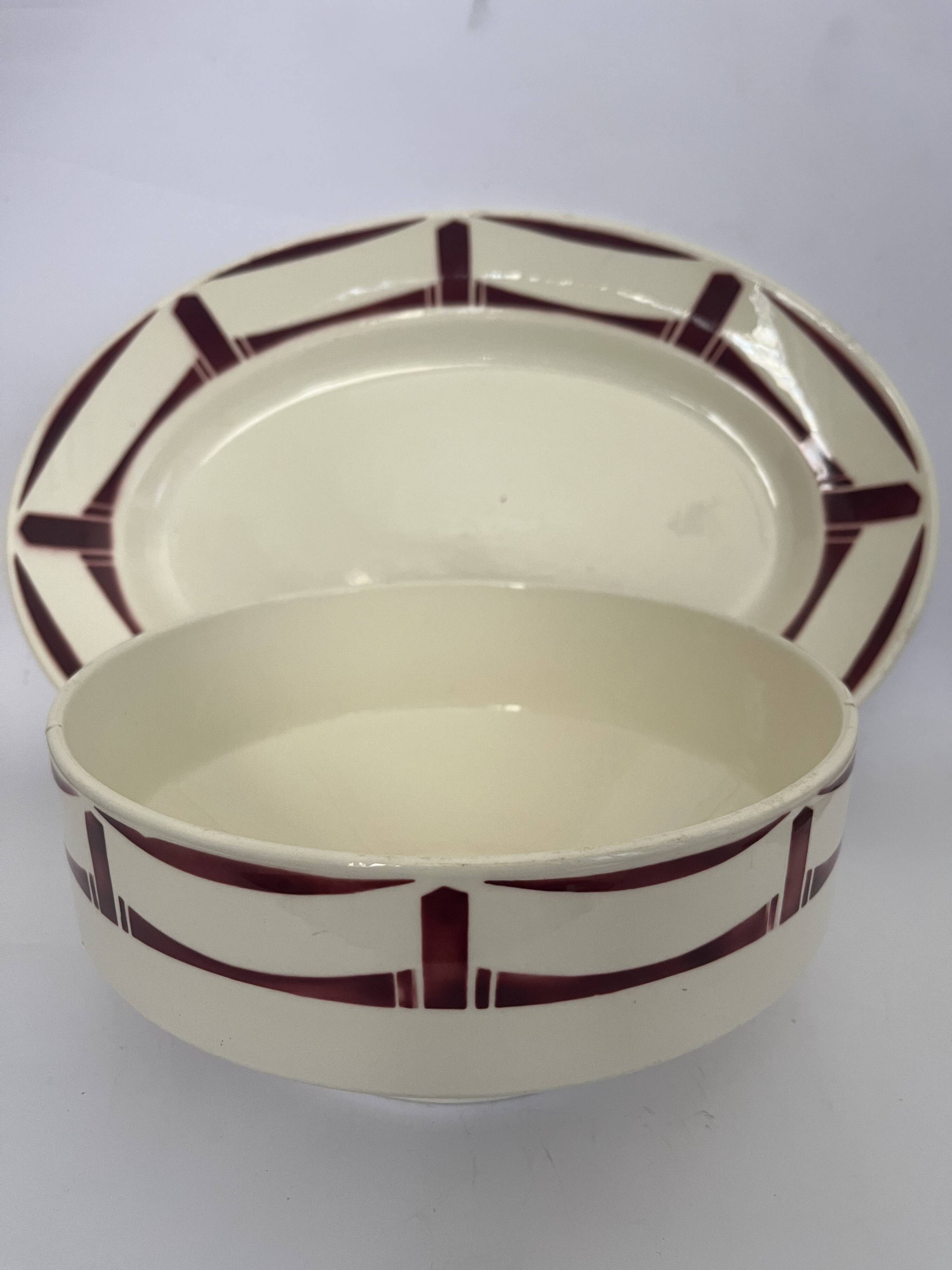 Plat et saladier - Badonviller, service Louise