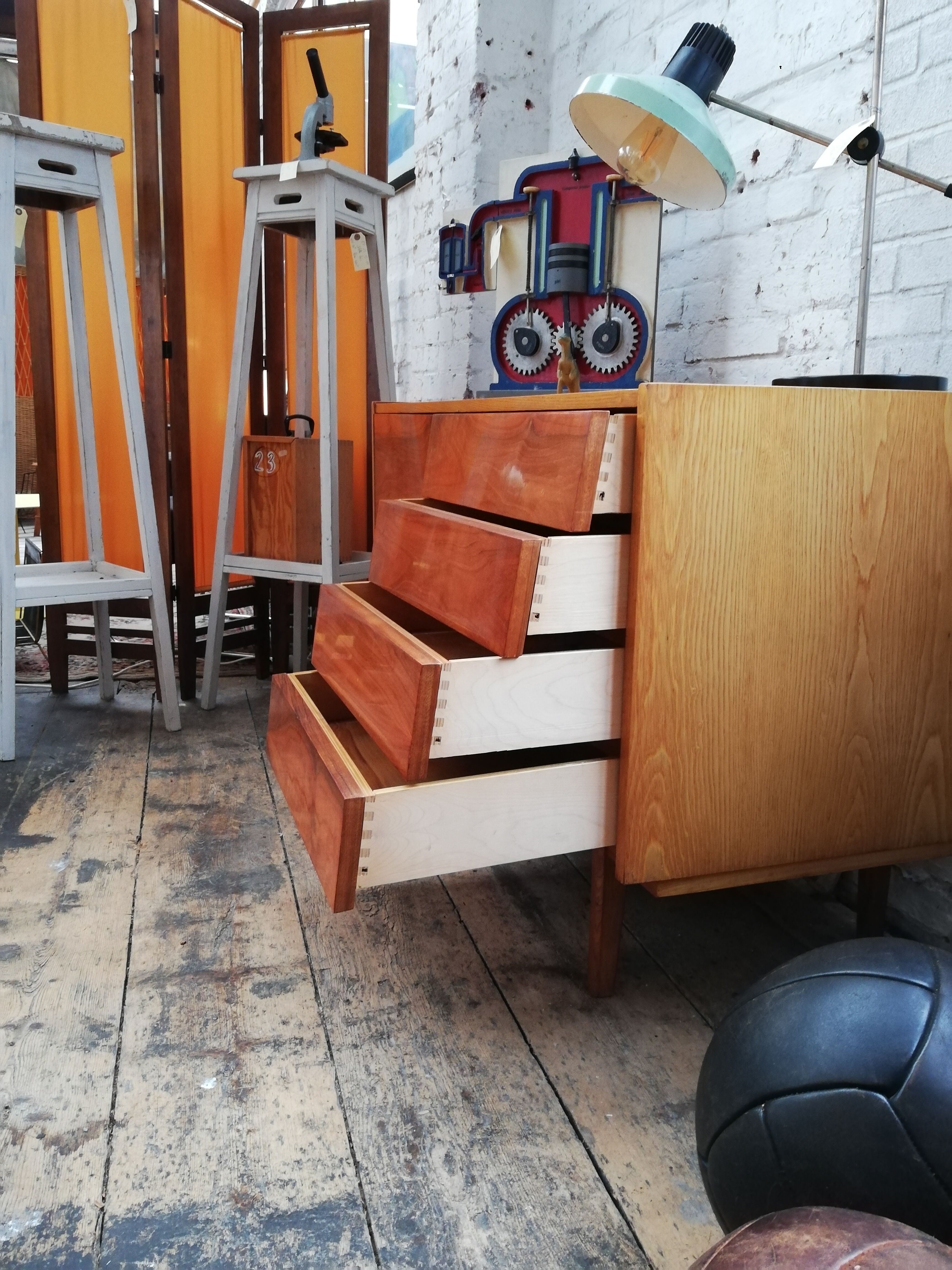 Vintage chest of drawers, Czech row1960, Jiří Jiroutek, vintage