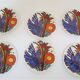 Six butter plates Acapulco Villeroy and Boch 70s