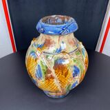 Large signed colorful vase