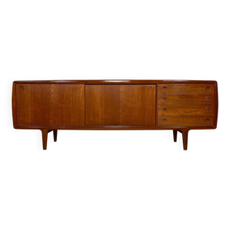 Buffet vintage en teck danois, style milieu du siècle, années 1960, par H.P. Hansen
