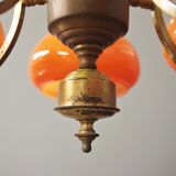 Brass ceiling chandelier, 1960s