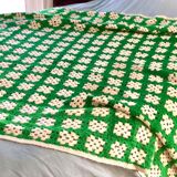 Plaid 70's bedspread