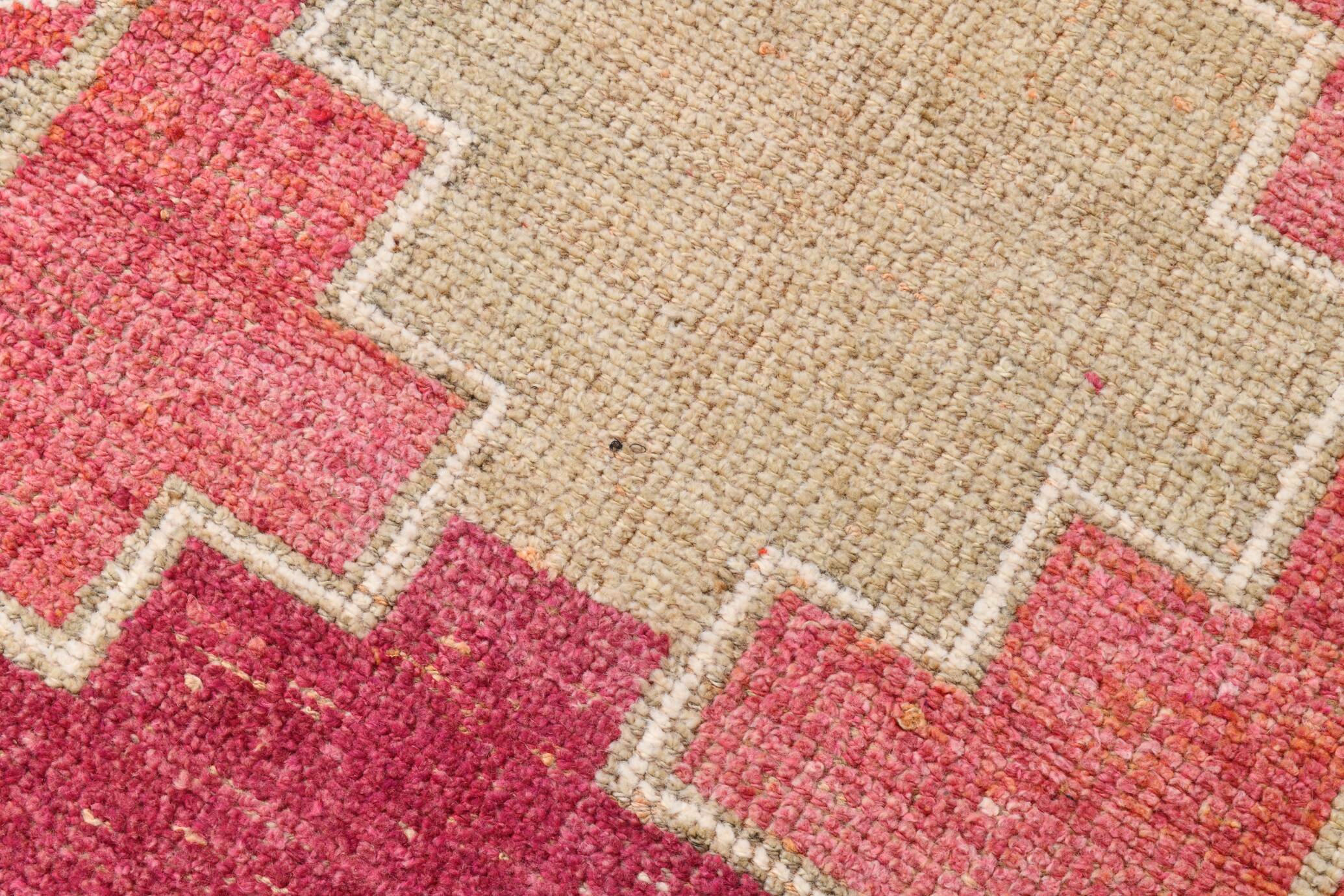 3x10 Orange & Red Turkish Vintage Runner Rug, 97x301Cm SK 22031