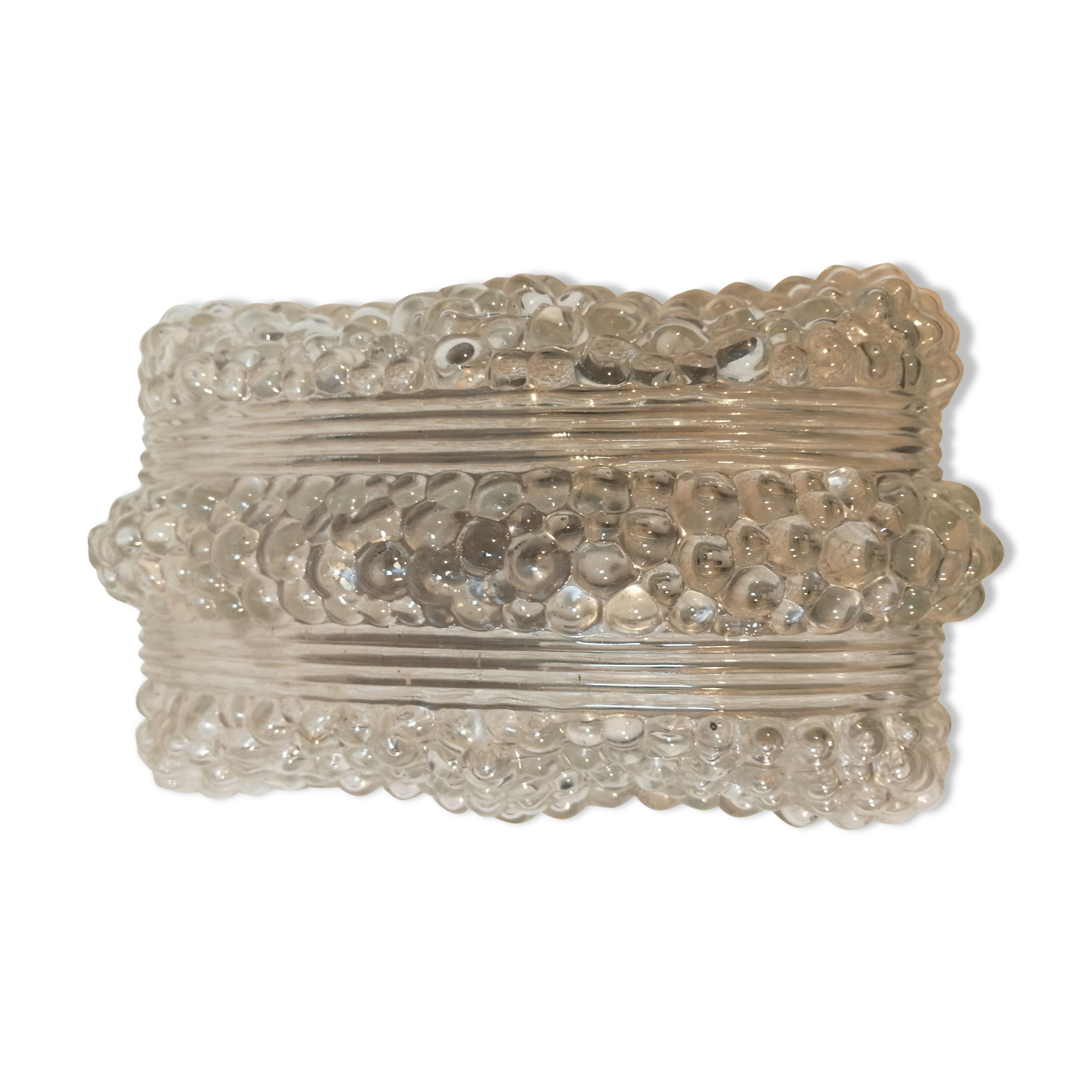 Wall lamp- Vintage ceiling lamp in molded glass