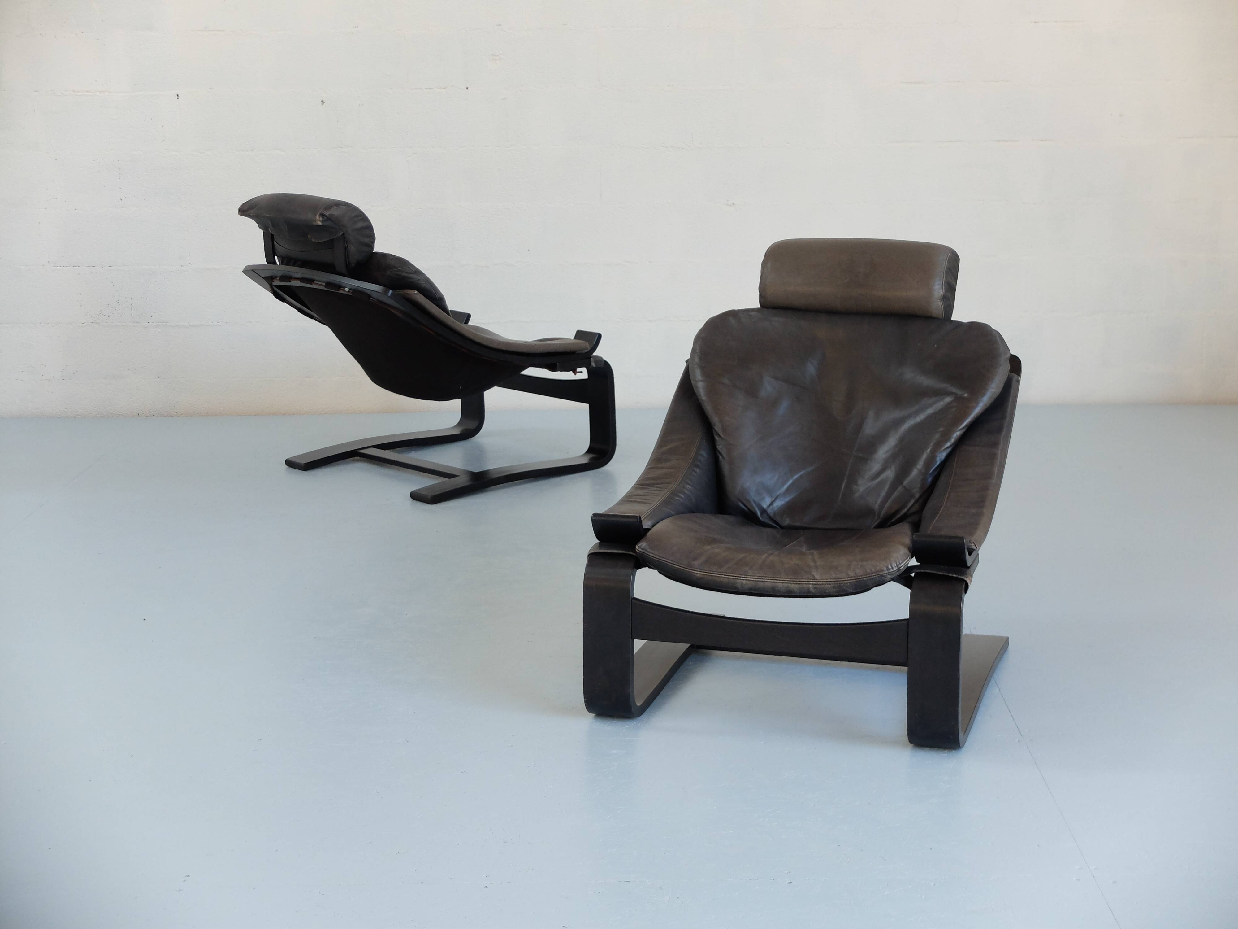 Paire de fauteuils Kroken , Nelo Suède année 70