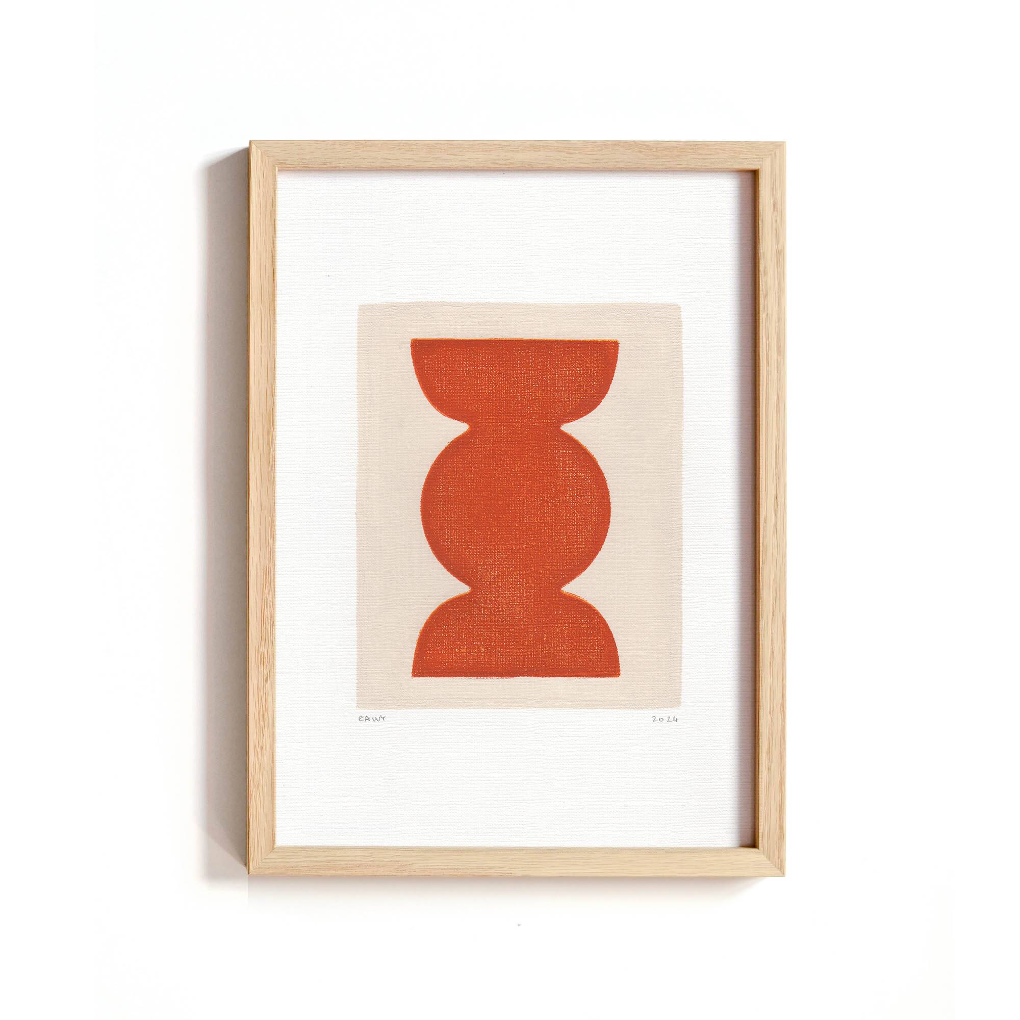 Painting on paper - abstract illustration - Romy signed Eawy